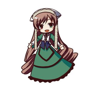 Rating: Safe Score: 0 Tags: 1girl :d brown_hair chibi dress frills full_body green_dress green_eyes heterochromia image long_hair long_sleeves open_mouth red_eyes simple_background smile solo standing suiseiseki very_long_hair white_background User: admin