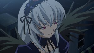 Rating: Safe Score: 0 Tags: 1girl black_wings detached_collar dress frills hairband half-closed_eyes image long_hair long_sleeves looking_at_viewer pink_eyes silver_hair solo suigintou wings User: admin