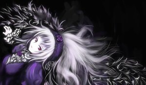 Rating: Safe Score: 0 Tags: 1girl dress flower frilled_sleeves frills hairband image long_hair long_sleeves looking_at_viewer red_eyes rose silver_hair solo suigintou very_long_hair wings User: admin