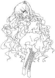 Rating: Safe Score: 0 Tags: 1girl boots cross-laced_footwear eyepatch full_body greyscale image kirakishou knee_boots lace-up_boots long_hair long_sleeves monochrome open_mouth skirt smile solo very_long_hair wavy_hair User: admin