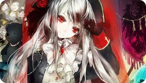 Rating: Safe Score: 0 Tags: 1girl brooch flower hat image jewelry long_hair looking_at_viewer red_eyes rose smile solo stuffed_animal stuffed_bunny suigintou teddy_bear upper_body white_hair User: admin