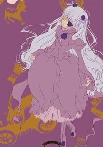 Rating: Safe Score: 0 Tags: 1girl barasuishou dress eyepatch flower frills full_body image long_hair long_sleeves purple_background rose solo standing two_side_up very_long_hair yellow_eyes User: admin