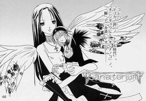 Rating: Safe Score: 0 Tags: 2girls angel angel_wings closed_eyes dress feathered_wings feathers halo holding_hands image jewelry kakizaki_megu long_hair long_sleeves monochrome multiple_girls necklace solo solo_wing suigintou white_wings wings User: admin