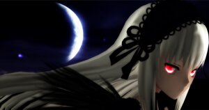 Rating: Safe Score: 0 Tags: 1girl bangs black_wings crescent_moon feathers hairband image long_hair long_sleeves looking_at_viewer moon night red_eyes sky solo suigintou wings User: admin