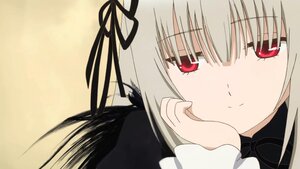 Rating: Safe Score: 3 Tags: 1girl bangs black_ribbon closed_mouth dress eyebrows_visible_through_hair hair_ribbon head_tilt image long_hair long_sleeves looking_at_viewer red_eyes ribbon simple_background smile solo suigintou User: admin