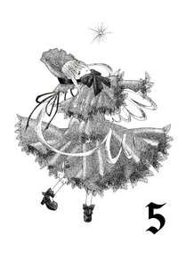 Rating: Safe Score: 0 Tags: 1girl bonnet dress full_body greyscale image long_hair monochrome shinku shoes solo standing very_long_hair User: admin