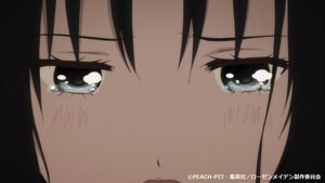 Rating: Safe Score: 0 Tags: 1girl blue_eyes brown_hair close-up crying crying_with_eyes_open eyebrows_visible_through_hair face glasses hair_between_eyes human image kakizaki_megu looking_at_viewer screenshot solo tears User: admin