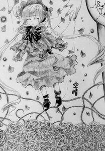 Rating: Safe Score: 0 Tags: 1girl black_rose blue_rose boots bow closed_eyes dress flower greyscale image long_hair long_sleeves monochrome petals pink_rose red_flower red_rose ribbon rose rose_petals shinku solo thorns traditional_media twintails white_rose User: admin