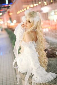 Rating: Safe Score: 0 Tags: 1girl bare_shoulders blonde_hair blurry blurry_background depth_of_field dress kirakishou long_hair solo strapless strapless_dress very_long_hair white_dress User: admin