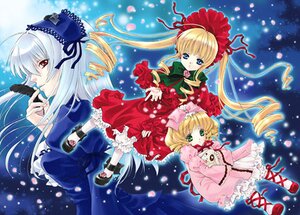 Rating: Safe Score: 0 Tags: 3girls ankle_ribbon blonde_hair blue_eyes bonnet bow dress drill_hair flower frills hat hina_ichigo holding image long_hair long_sleeves looking_at_viewer multiple multiple_girls red_dress red_eyes shinku shoes silver_hair tagme twin_drills twintails very_long_hair wings User: admin