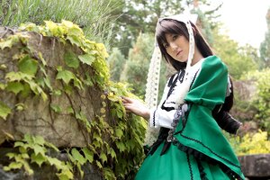 Rating: Safe Score: 0 Tags: 1girl 3d blurry brown_hair day depth_of_field dress green_dress lace lips long_hair long_sleeves looking_at_viewer nature outdoors ribbon solo standing suiseiseki sunlight User: admin