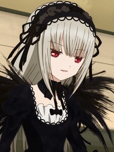 Rating: Safe Score: 0 Tags: 1 1girl :d bangs black_dress black_ribbon black_wings detached_collar dress frills hairband image juliet_sleeves lolita_fashion long_hair long_sleeves looking_at_viewer open_mouth puffy_sleeves red_eyes ribbon rose silver_hair smile solo suigintou upper_body wings User: admin