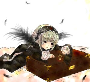Rating: Safe Score: 0 Tags: 1girl bangs bird black_feathers black_wings blonde_hair blush bug crow dove dress feathered_wings feathers flower frills hairband image insect long_sleeves red_eyes rose solo suigintou wings User: admin