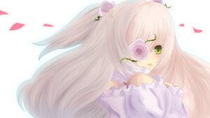 Rating: Safe Score: 0 Tags: 1girl blonde_hair dress eyepatch flower green_eyes hair_flower image kirakishou long_hair petals pink_flower pink_rose rose solo striped striped_background vertical_stripes User: admin