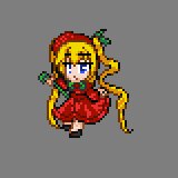 Rating: Safe Score: 0 Tags: 1girl blonde_hair blue_eyes full_body image pixel_art ribbon shinku short_hair skirt solo User: admin