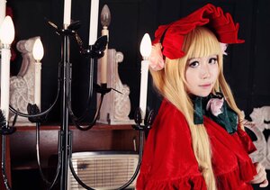 Rating: Safe Score: 0 Tags: 1girl bangs blonde_hair blue_eyes bow flower lips long_hair shinku solo User: admin