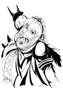 Rating: Safe Score: 0 Tags: 1girl breasts closed_mouth dress eyebrows_visible_through_hair flower greyscale hairband image long_hair long_sleeves looking_at_viewer monochrome outstretched_arms ribbon simple_background smile solo suigintou white_background User: admin