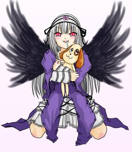 Rating: Safe Score: 0 Tags: 1girl :p black_wings blurry dress feathered_wings feathers flower frilled_sleeves frills hairband image kneeling long_hair long_sleeves looking_at_viewer pink_eyes rose silver_hair sitting solo suigintou tongue tongue_out very_long_hair wings User: admin