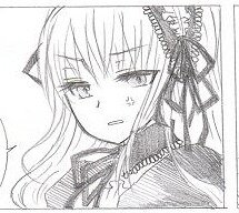 Rating: Safe Score: 0 Tags: 1girl bangs blush eyebrows_visible_through_hair greyscale image long_hair looking_at_viewer monochrome parted_lips simple_background solo suigintou white_background User: admin