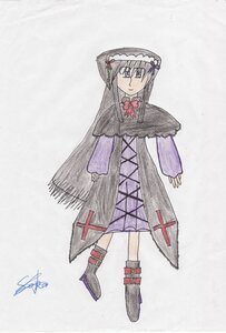 Rating: Safe Score: 0 Tags: 1girl black_hair boots capelet dress expressionless full_body image long_hair long_sleeves looking_at_viewer purple_eyes simple_background solo standing suigintou User: admin