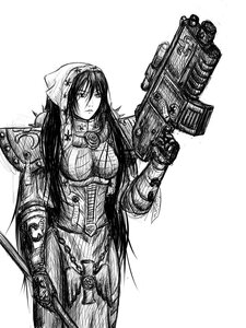 Rating: Safe Score: 0 Tags: 1girl auto_tagged breasts greyscale gun holding_weapon image jewelry large_breasts long_hair mole monochrome solo suiseiseki weapon white_background User: admin