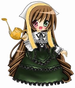 Rating: Safe Score: 0 Tags: 1girl :d auto_tagged blush brown_hair dress drill_hair frills full_body green_dress green_eyes head_scarf heterochromia image long_hair long_sleeves looking_at_viewer open_mouth red_eyes simple_background smile solo suiseiseki twin_drills very_long_hair watering_can white_background User: admin