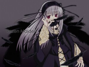 Rating: Safe Score: 0 Tags: 1girl artist_request black_dress black_feathers black_ribbon black_wings detached_collar dress feathered_wings feathers flower frilled_sleeves frills grey_hair hairband headband image long_hair long_sleeves looking_at_viewer purple_eyes ribbon rose rozen_maiden silver_hair simple_background solo standing suigintou very_long_hair wings User: admin