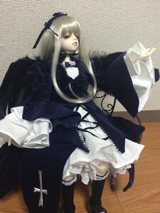 Rating: Safe Score: 0 Tags: 1girl blonde_hair cross doll dress frills long_hair long_sleeves solo standing suigintou thighhighs User: admin