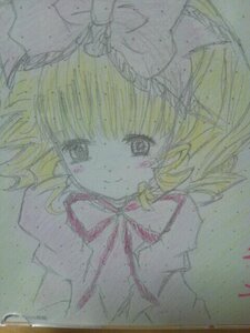 Rating: Safe Score: 0 Tags: 1girl blonde_hair blush closed_mouth colored_pencil_(medium) hat hinaichigo image kirisame_marisa looking_at_viewer photo ribbon sketch smile solo traditional_media yellow_eyes User: admin