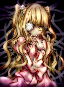 Rating: Safe Score: 0 Tags: 1girl blonde_hair blood dress eyepatch flower hair_ornament image kirakishou long_hair pink_dress rose solo two_side_up very_long_hair yellow_eyes User: admin