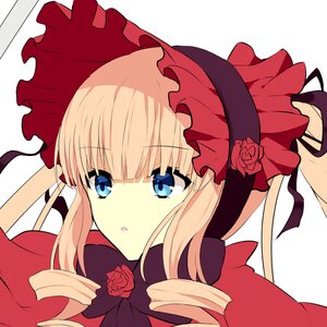 Rating: Safe Score: 0 Tags: 1girl :o blonde_hair blue_eyes bonnet bow drill_hair eyebrows_visible_through_hair flower image long_hair looking_at_viewer pink_flower pink_rose red_capelet red_flower red_rose rose shinku sidelocks solo striped striped_background twin_drills twintails User: admin