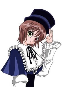 Rating: Safe Score: 0 Tags: 1girl brown_hair dress frills green_eyes hat heterochromia image long_sleeves looking_at_viewer red_eyes ribbon short_hair simple_background solo souseiseki top_hat upper_body white_background User: admin