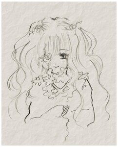 Rating: Safe Score: 0 Tags: 1girl flower greyscale hair_ornament hair_over_one_eye image kirakishou long_hair monochrome smile solo wavy_hair User: admin