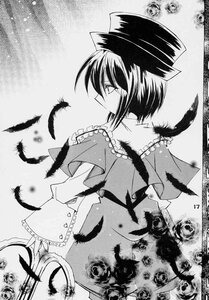 Rating: Safe Score: 0 Tags: 1girl bird black_feathers capelet crow feathered_wings feathers frills greyscale hat image looking_back monochrome short_hair solo souseiseki wings User: admin