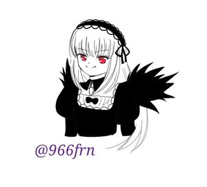 Rating: Safe Score: 0 Tags: 1girl bangs closed_mouth dress eyebrows_visible_through_hair hairband image long_hair long_sleeves looking_at_viewer red_eyes simple_background smile solo striped suigintou upper_body white_background wings User: admin