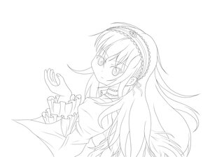 Rating: Safe Score: 0 Tags: 1girl dress expressionless floating_hair frills greyscale hairband image long_hair long_sleeves looking_at_viewer monochrome serious simple_background solo suigintou upper_body very_long_hair white_background User: admin