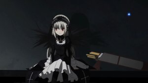 Rating: Safe Score: 0 Tags: 1girl black_dress chair closed_mouth dress frills hairband image long_hair long_sleeves looking_at_viewer red_eyes ribbon rose silver_hair sitting solo suigintou wings User: admin