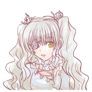 Rating: Safe Score: 0 Tags: 1girl flower hair_flower hair_ornament image kirakishou long_hair looking_at_viewer rose simple_background smile solo striped twintails wavy_hair white_background yellow_eyes User: admin
