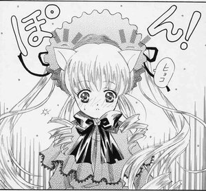 Rating: Safe Score: 0 Tags: 1girl animal_ears blush cat_ears drill_hair greyscale image long_hair monochrome rain shinku solo twin_drills twintails upper_body User: admin