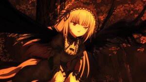 Rating: Safe Score: 0 Tags: 1girl autumn_leaves black_wings blonde_hair dress frills hairband image lolita_hairband long_hair long_sleeves looking_at_viewer ribbon smile solo suigintou tree very_long_hair wings User: admin