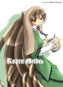 Rating: Safe Score: 0 Tags: 1girl brown_hair copyright_name dress frills green_dress green_eyes heterochromia image long_hair long_sleeves looking_at_viewer looking_back red_eyes solo suiseiseki very_long_hair watering_can User: admin