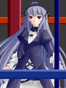 Rating: Safe Score: 0 Tags: 1girl cowboy_shot dress frilled_sleeves frills hairband image lolita_hairband long_hair long_sleeves looking_at_viewer puffy_sleeves rose silver_hair solo suigintou sword very_long_hair User: admin