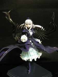 Rating: Safe Score: 0 Tags: 1girl doll dress flower frills full_body hairband long_hair long_sleeves red_eyes shoes solo standing suigintou very_long_hair white_hair wings User: admin