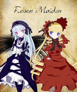 Rating: Safe Score: 0 Tags: 2girls blonde_hair blue_eyes bow dress drill_hair frills hairband image long_hair long_sleeves looking_at_viewer multiple_girls pair red_dress red_eyes shinku suigintou very_long_hair wings User: admin