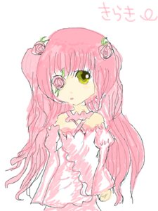 Rating: Safe Score: 0 Tags: 1girl bare_shoulders flower hair_flower hair_ornament image kirakishou long_hair pink_flower pink_hair pink_rose rose solo striped striped_background thorns vertical_stripes User: admin