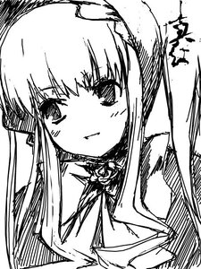 Rating: Safe Score: 0 Tags: 1girl bangs closed_mouth eyebrows_visible_through_hair greyscale image long_hair looking_at_viewer monochrome shinku simple_background solo suigintou upper_body white_background User: admin