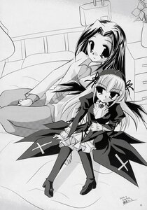 Rating: Safe Score: 0 Tags: 2girls blush dress greyscale image kakizaki_megu long_hair long_sleeves monochrome multiple_girls sitting solo suigintou User: admin