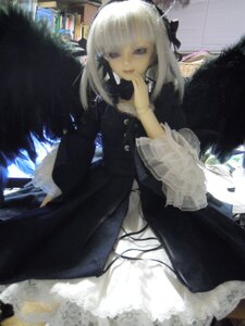 Rating: Safe Score: 0 Tags: 1girl 3d bangs doll dress frills gothic_lolita lace lolita_fashion long_hair long_sleeves looking_at_viewer photo ribbon solo standing suigintou white_hair wide_sleeves User: admin