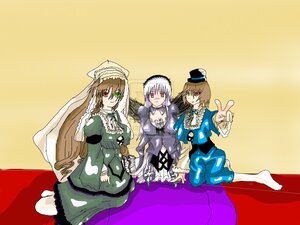 Rating: Safe Score: 0 Tags: 3girls blue_dress brown_hair dress frills full_body green_dress green_eyes hairband hat heterochromia image long_hair long_sleeves looking_at_viewer multiple multiple_girls red_eyes siblings sisters sitting smile souseiseki suigintou suiseiseki tagme twins very_long_hair User: admin