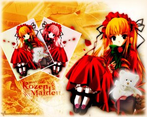 Rating: Safe Score: 0 Tags: 3girls blonde_hair blue_eyes bonnet bow bowtie capelet cat dress flower frills green_bow image long_hair long_sleeves looking_at_viewer multiple_girls petals red_dress rose rose_petals shinku sitting solo stuffed_animal twintails User: admin